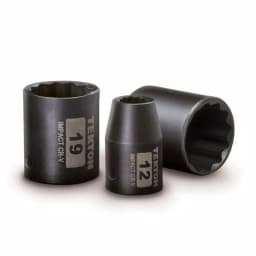 TEKTON 1/2 in. Drive 11-32 mm 12-Point Shallow Impact Socket Set, 14-Piece thumbnail 2