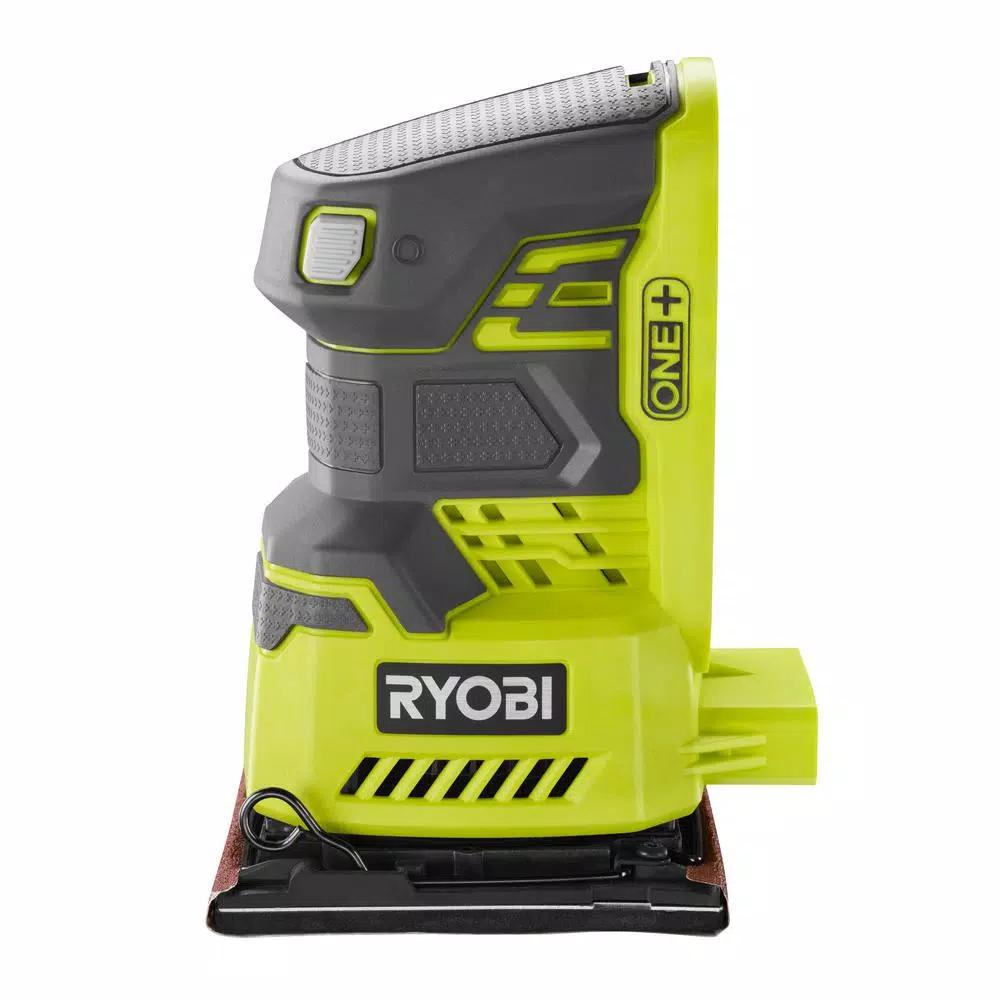 RYOBI 18V ONE+ Cordless 1/4 Sheet Sander Kit with 2.0 Ah Battery and Charger