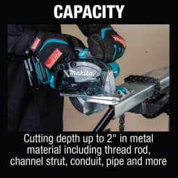 Makita 18V LXT Cordless 5-3/8 in. Metal Cutting Saw Kit with 2 5.0 Ah Batteries and Rapid Optimum Charger thumbnail 9