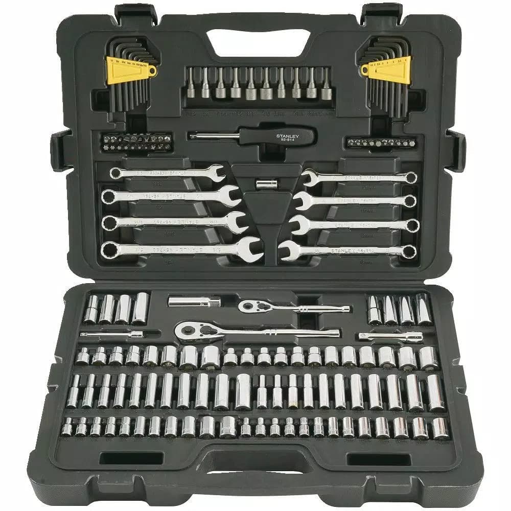 Stanley 145-Piece Mechanics Tool Set with 1/4 in. and 3/8 in. Drive Ratchets