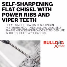 Bosch Bulldog Xtreme 1-1/2 in. x 10 in. SDS-Plus Self-Sharpening Tile Chisel thumbnail 4