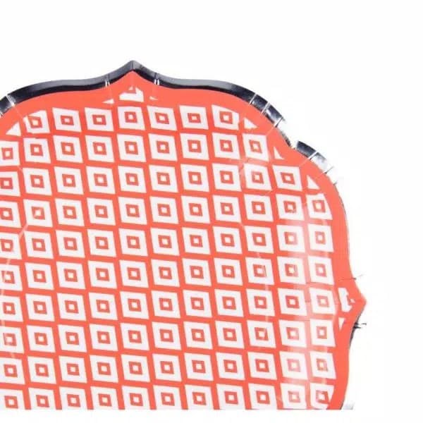 Sugar Plum Party SugarPlum Collection Citrus Hexagon Paper Salad Plates, 16-Piece Set