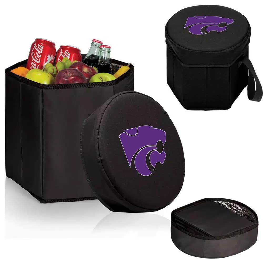 Picnic Time Kansas State Wildcats 12 Qt. Bongo Collapsible Soft-Side Cooler - Black