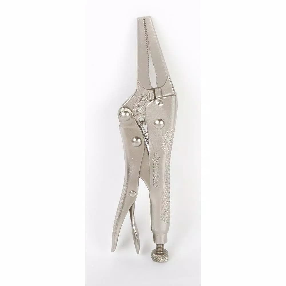 Husky 3-Piece Locking Pliers Set with Long Nose and Heat-Treated Jaws