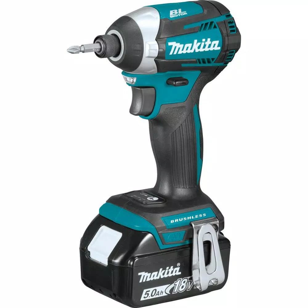 Makita 18V LXT Brushless Cordless 3-Speed Impact Driver Kit with (2) 5.0Ah Batteries and Hard Case