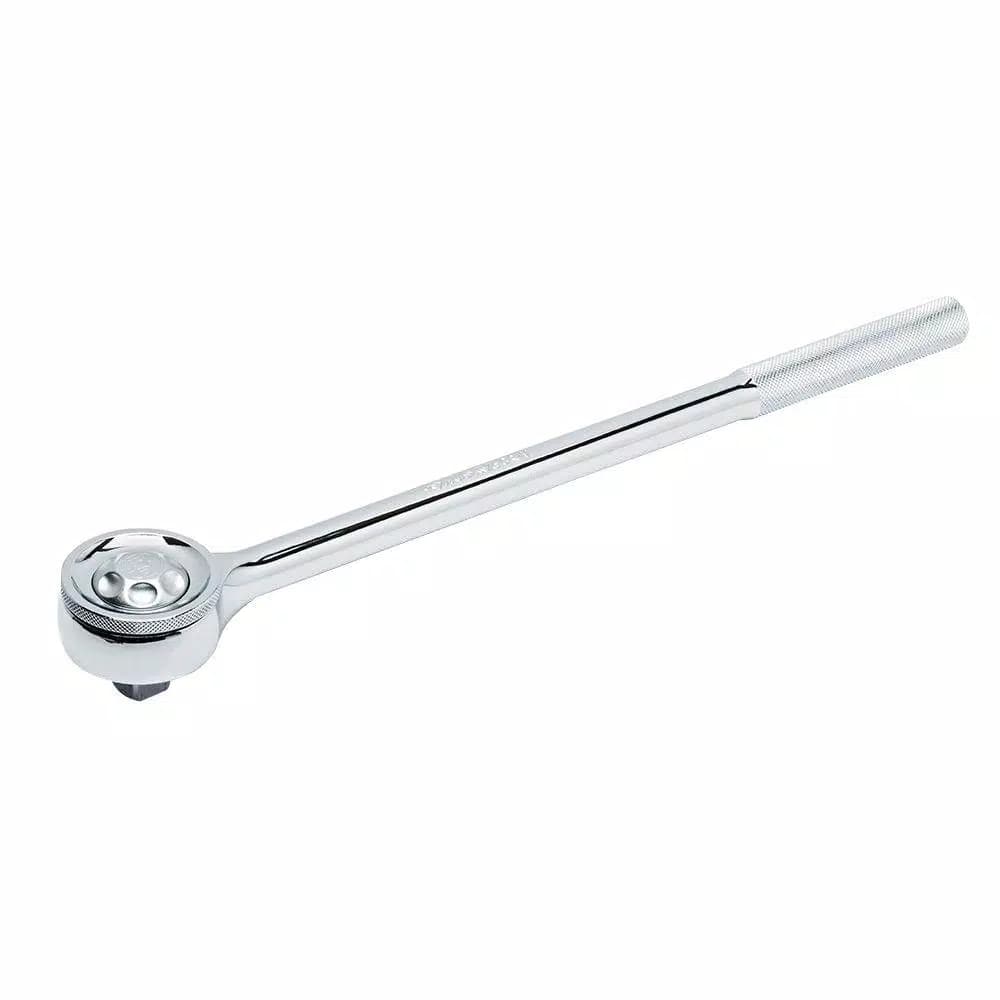Husky 3/4 in. Drive Round Head Ratchet, 24-Tooth Alloy Steel