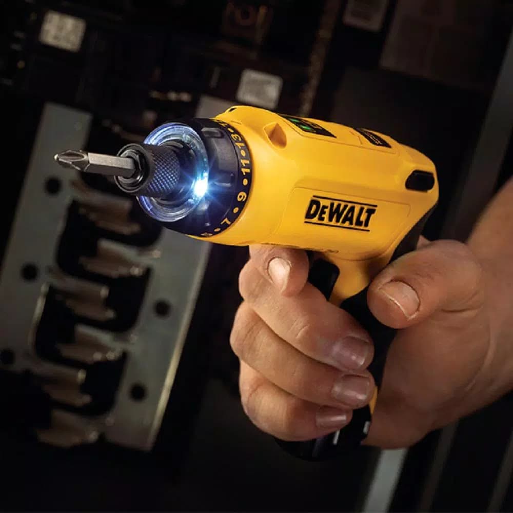 DEWALT 8V MAX Cordless Gyroscopic Screwdriver Kit with 2 1.0 Ah Batteries, Charger & Bag
