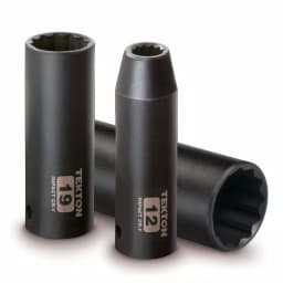 TEKTON 1/2 in. Drive 11-32 mm 12-Point Deep Metric Impact Socket Set, 14-Piece thumbnail 2