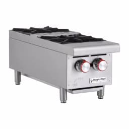Unbranded Magic Chef Commercial 12 in. 2-Burner Gas Countertop Hot Plate Range, 50,000 BTUs thumbnail 3