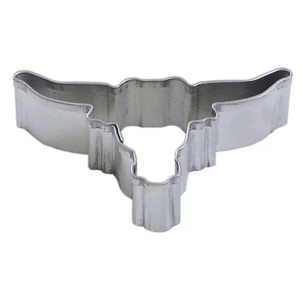 CybrTrayd-R&M 12-Piece Mini Longhorn Tinplated Steel Cookie Cutter Set with Recipe
