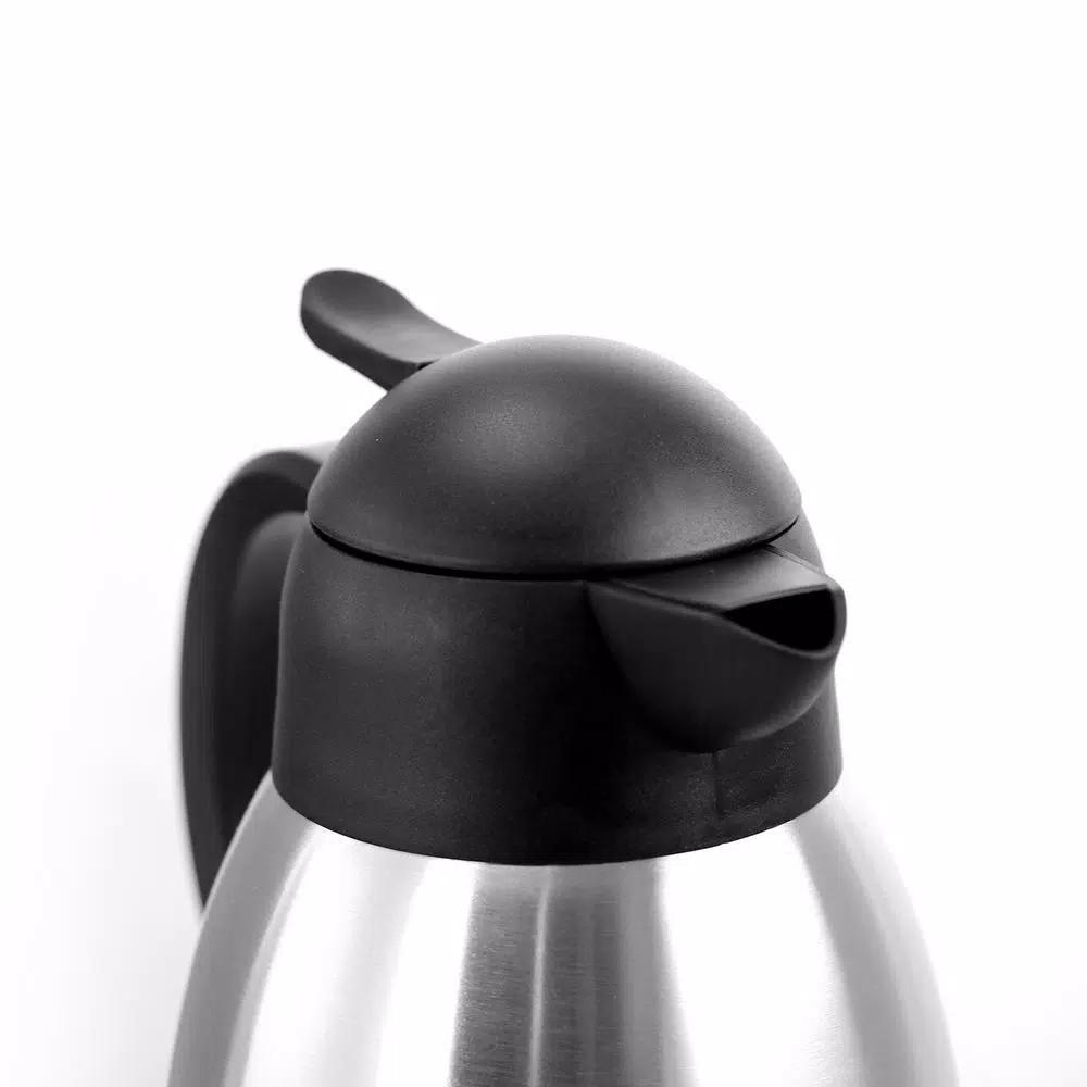 MegaChef 67.6 fl. oz. Stainless Steel Thermal Beverage Carafe with Black Lid
