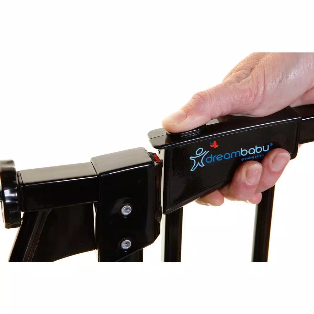 Dreambaby Chelsea Extra Wide Auto-Close Security Gate with Extensions, Black
