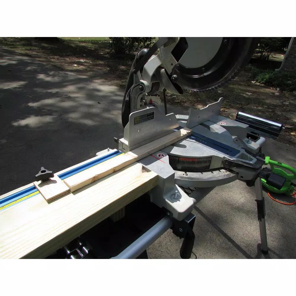 POWERTEC 36 in. Double Top T-Track with Predrilled Mounting Holes, Anodized Aluminum