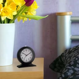 La Crosse Clock Co. Silent Sweep Black Mantel Alarm Clock with Luminous Hands thumbnail 8