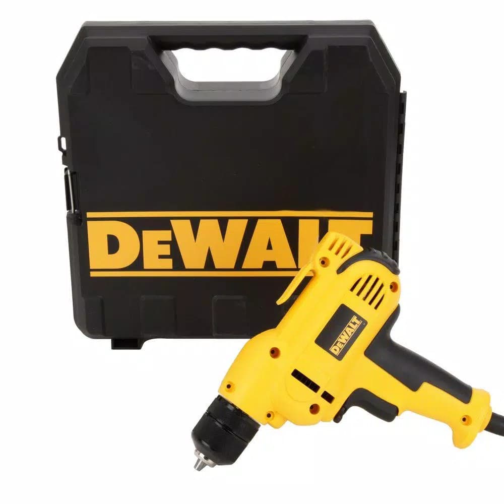 DEWALT DWD115K 3/8 in. 8 Amp Variable Speed Reversing Mid-Handle Drill Kit