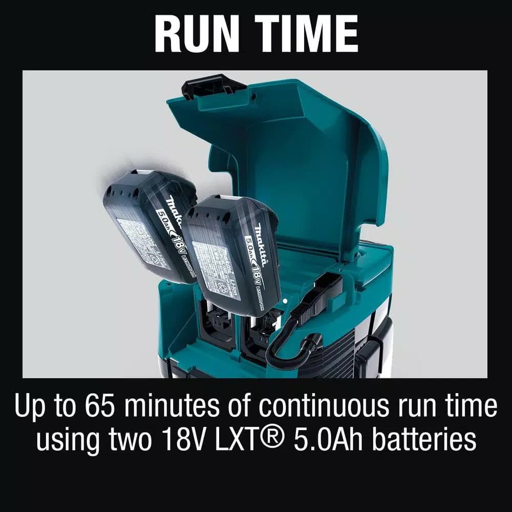 Makita 18V X2 LXT Cordless/Corded 2.1 Gal. HEPA Dry Dust Extractor Vacuum Kit