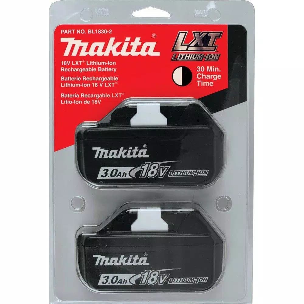 Makita 18V LXT 3.0Ah Lithium-Ion Battery 2-Pack