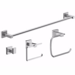 Symmons Duro 4-Piece Polished Chrome Wall-Mounted Bathroom Hardware Set thumbnail 1
