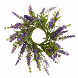 Nearly Natural 16 in. Lavender Wreath and 12 in. Lavender Arrangement Set of 2 thumbnail 3