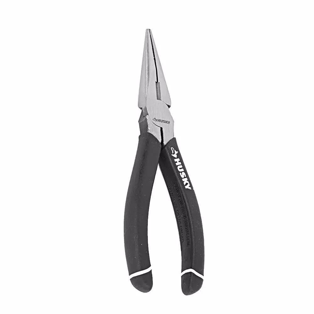 Husky 6 in. High Leverage Long Nose Pliers