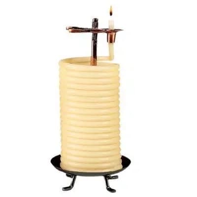 Candle by the Hour 80 Hour Coil Candle - Natural Beeswax Candle by the Hour