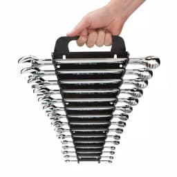 TEKTON 7.5 in. 15-Tool Store-and-Go Wrench Rack Keeper, Black thumbnail 7