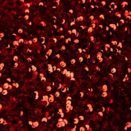Glitzhome 48 in. Red Sequin Christmas Tree Skirt with White Faux Fur Cuff and Velvet Ropes thumbnail 3