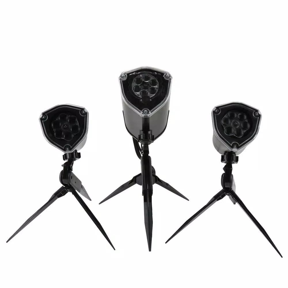 LightShow Multi-Color Whirl-A-Motion Holiday LightSync Projector with Sound Projection and Stake
