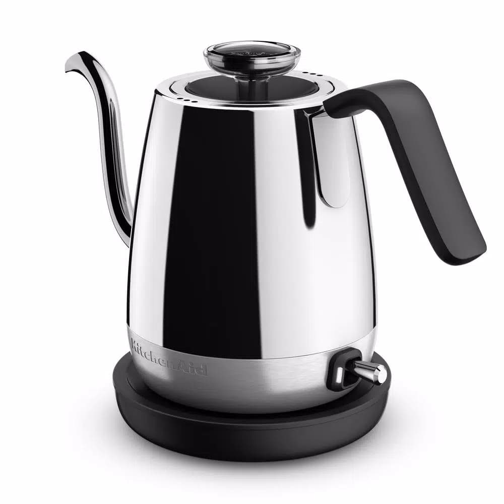 KitchenAid 4-Cup Stainless Steel Precision Gooseneck Electric Kettle with Temperature Display