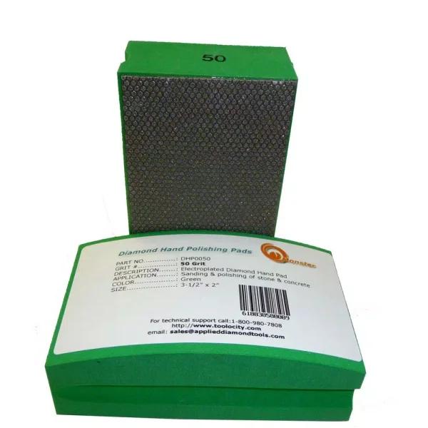 Monster Diamond 50-Grit Hand Polishing Pad Block for Granite, Marble, and Concrete