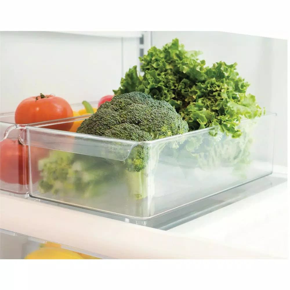 Unbranded Nestable Multi-Purpose Large Clear Plastic Fridge Bin, Shatter-Resistant Organizer
