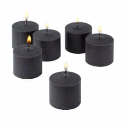 Light In The Dark Black Unscented Votive Candles, 10 Hour Burn Time (Set of 12) thumbnail 1