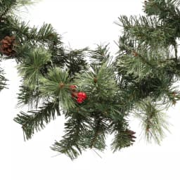 National Tree Company 9 ft. Unlit Cashmere Artificial Garland with Pinecones and Red Berries thumbnail 4