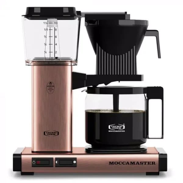 Moccamaster KBG 10-Cup Copper Drip Coffee Maker, 40 oz. Glass Carafe