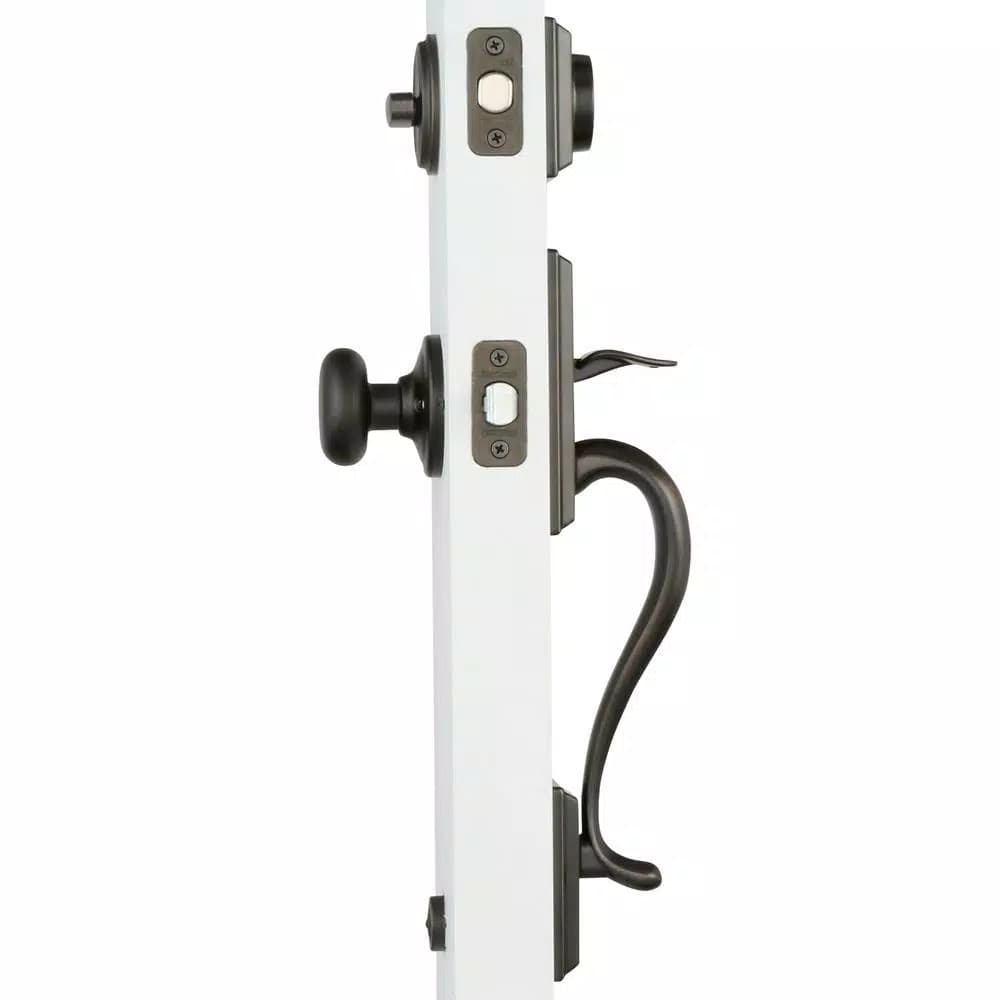 Kwikset Hawthorne Venetian Bronze Single Cylinder Handleset with Juno Knob and SmartKey Security