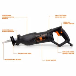 WEN 10 Amp Corded Variable Speed Reciprocating Saw with 8-Position Pivoting Head thumbnail 6