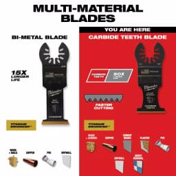 Milwaukee 1-3/8 in. Carbide Universal Fit Extreme Wood/Metal Oscillating Multi-Tool Blade thumbnail 5