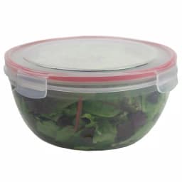 Unbranded 10-Piece Round Plastic Food Storage Container Set with Locking Snap-On Lids, Red thumbnail 5