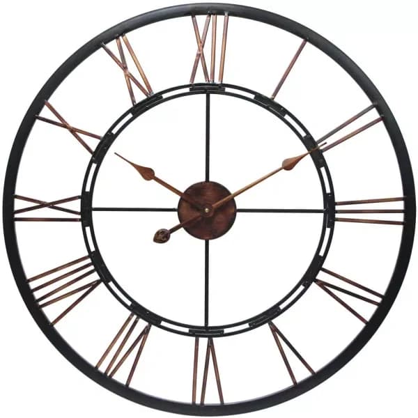 Infinity Instruments Metal Fusion 28 in. Round Metal Wall Clock - Black