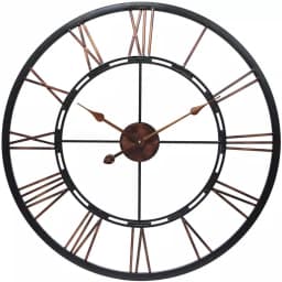 Infinity Instruments Metal Fusion 28 in. Round Metal Wall Clock - Black thumbnail 1