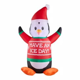 Home Accents Holiday 6 ft. Airblown Inflatables Animated Shivering Penguin Holiday Decor thumbnail 1