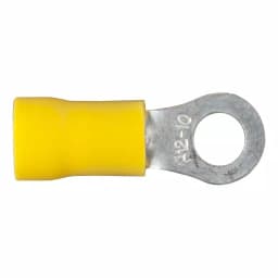 CURT Ring Terminals, 12-10 AWG Wire Gauge, #10 Stud Size, Yellow, 100-Pack thumbnail 1