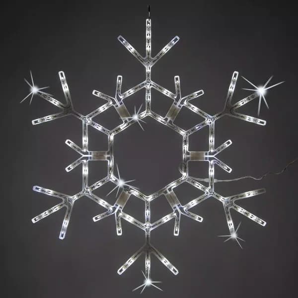 Kringle Traditions 36 in. 105-Light LED Cool White Twinkle Snowflake Outdoor Decoration