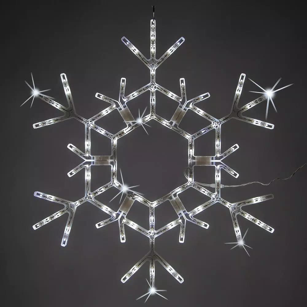 Kringle Traditions 36 in. 105-Light LED Cool White Twinkle Snowflake Outdoor Decoration