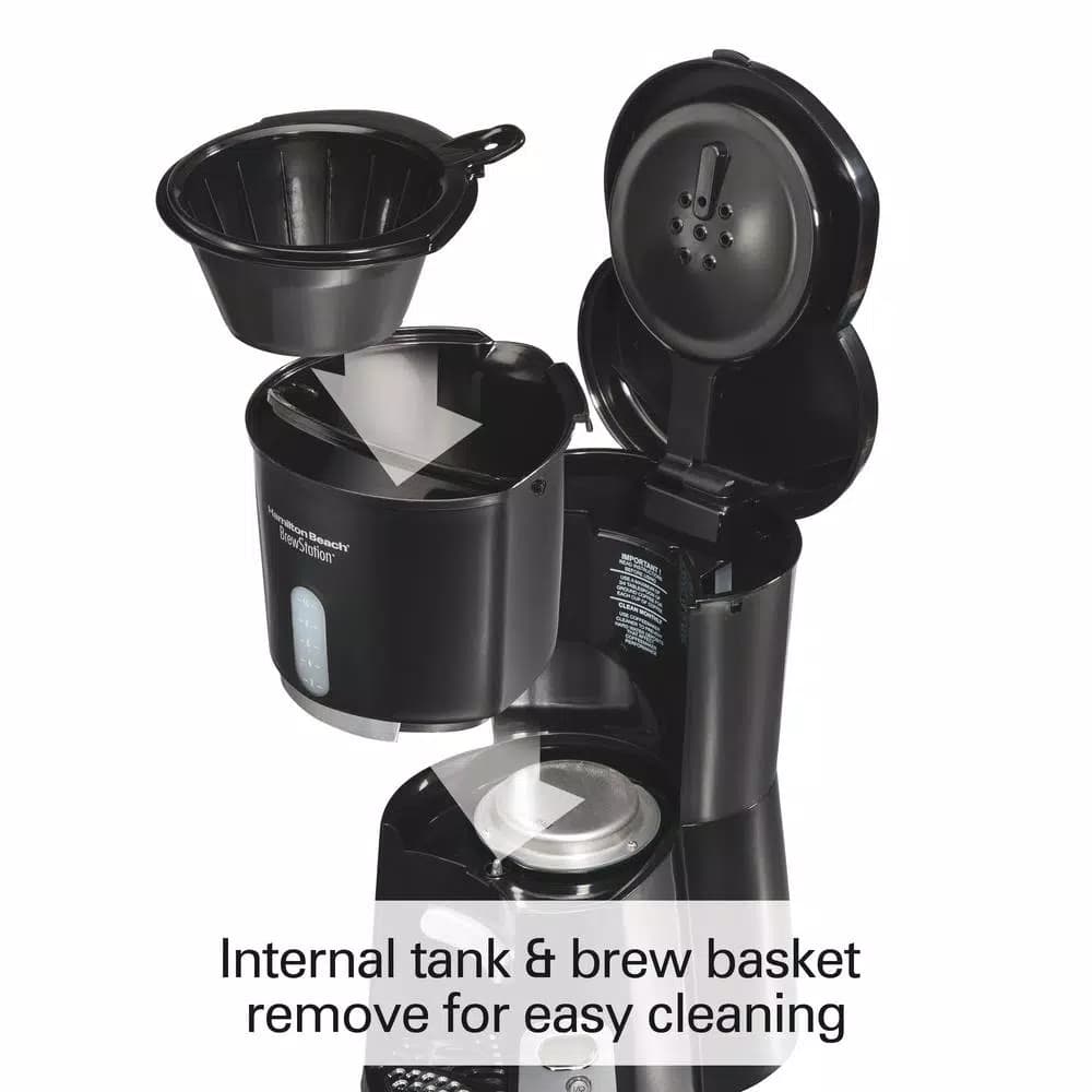 Hamilton Beach BrewStation 10-Cup Drip Coffee Maker with Internal Tank, Black
