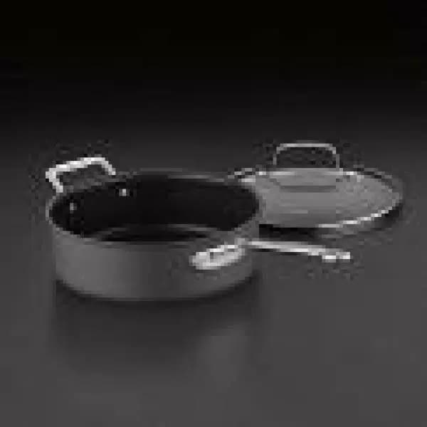 Cuisinart Chef's Classic 3.5 Qt. Hard-Anodized Aluminum Nonstick Saute Pan with Glass Lid, Black