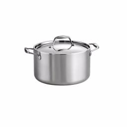 Tramontina Gourmet Tri-Ply Clad 6 Qt. Stainless Steel Sauce Pot with Lid thumbnail 1