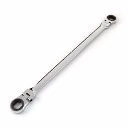 TEKTON 11/16 in. x 3/4 in. Extra Long Flex-Head Ratcheting Box End Wrench thumbnail 1