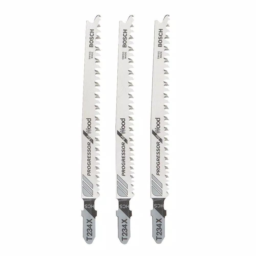 Bosch Progressor 4-1/2 in. High Carbon Steel T-Shank Jigsaw Blade Set for Wood, 35 TPI (3-Pack)