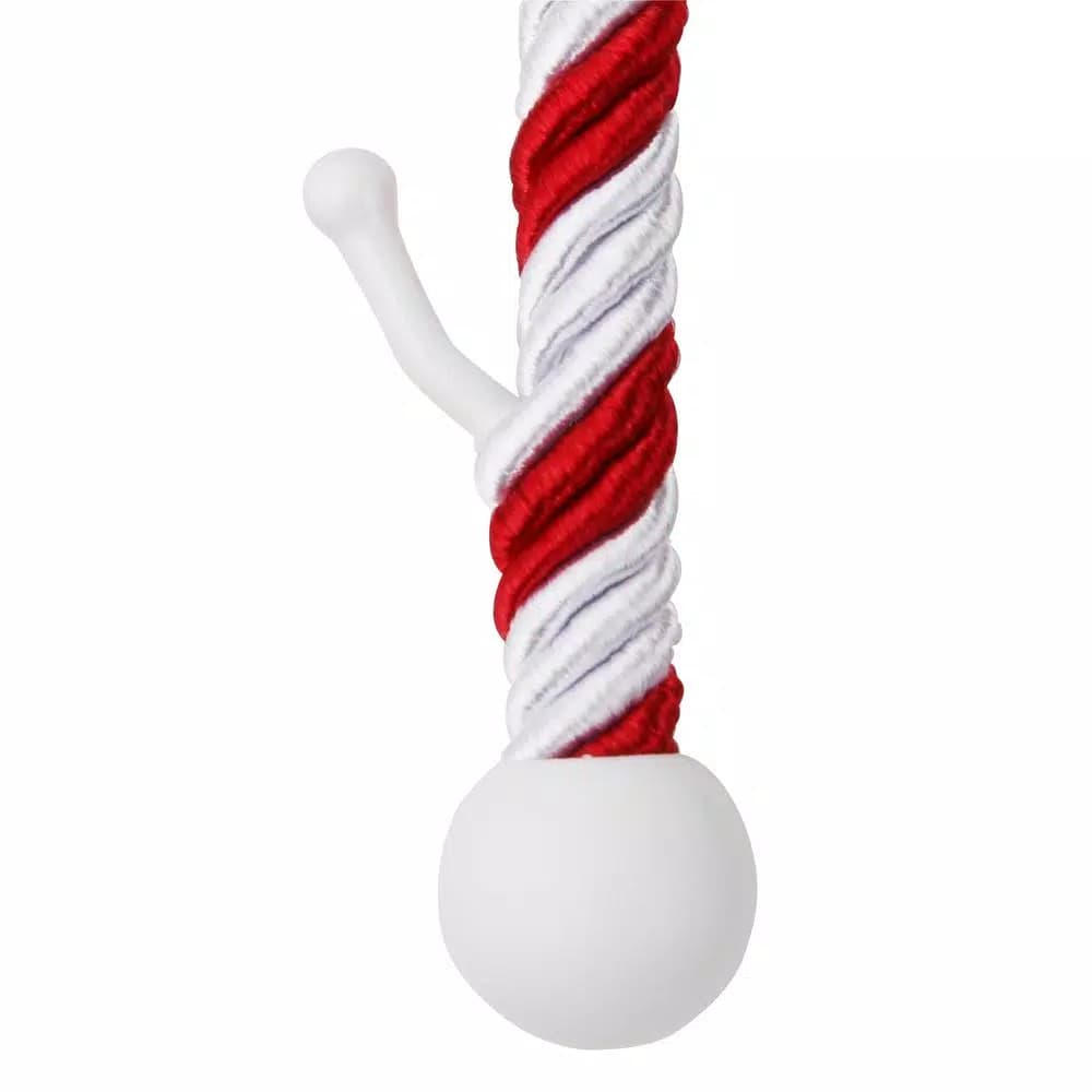 Haute Decor Candy Cane Stocking Holders (2-Pack) - Red and White Festive Mantel Decor